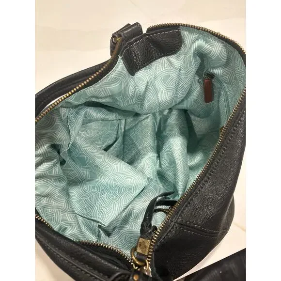 The Sak Sequoia Leather Hobo Bag Boho Black Charms Excellent Used Condition - Picture 4 of 6